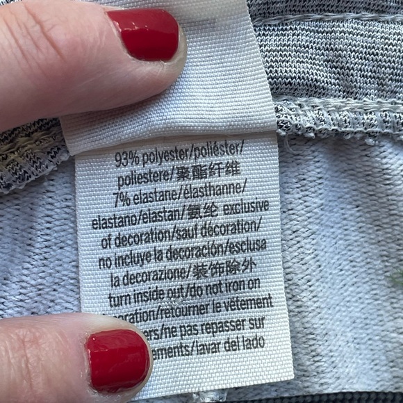 PINK Grey w/black pinstripe Legging/Joggers, Zipper Pockets & Ankle, Size Small - Picture 6 of 11